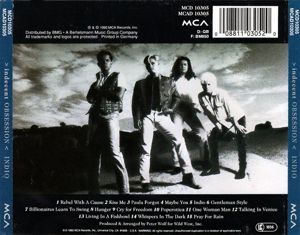 Indecent Obsession - Indio (CD, Album) - Image 2