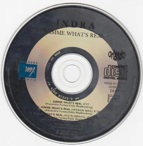 Indra - Gimme What's Real (CD, Maxi) - Image 2