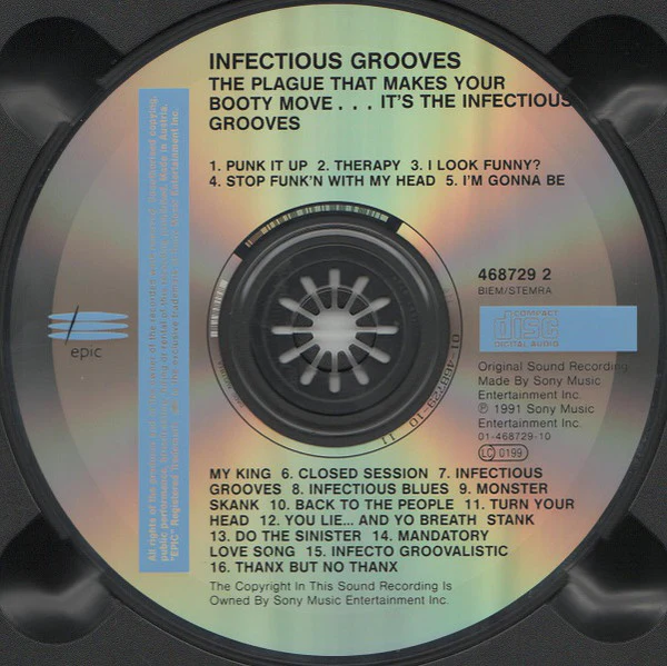 Infectious Grooves - The Plague That Makes Your Booty Move... It's The Infectious Grooves (CD, Album, RP) - Image 3