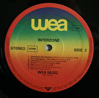 Interzone (2) - Interzone (LP, Album) - Image 4