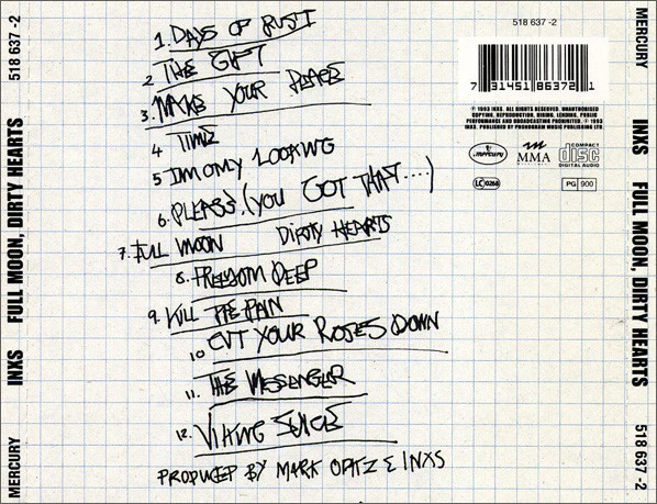 INXS - Full Moon, Dirty Hearts (CD, Album) - Image 2