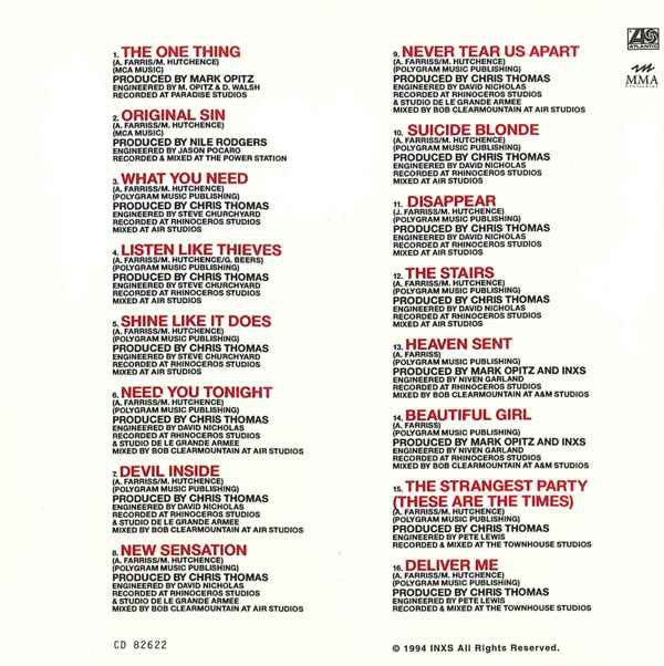 INXS - The Greatest Hits (CD, Comp, Club) - Image 2