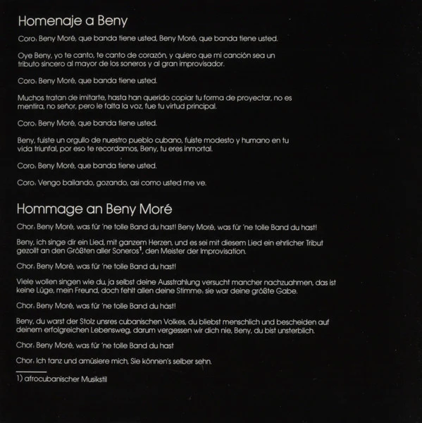 Irakere - Homenaje A Beny Moré (CD, Album, Bro) - Image 5