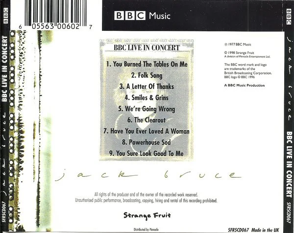 Jack Bruce - BBC Live In Concert (CD, Album, RE) - Image 3
