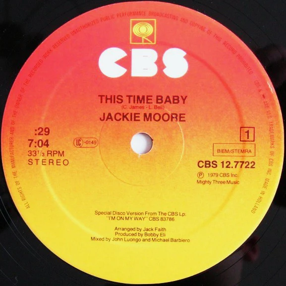 Jackie Moore - This Time Baby  / Let's Go Somewhere And Make Love (12", Maxi) - Image 3