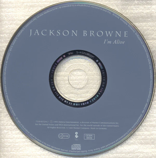 Jackson Browne - I'm Alive (CD, Album) - Image 3