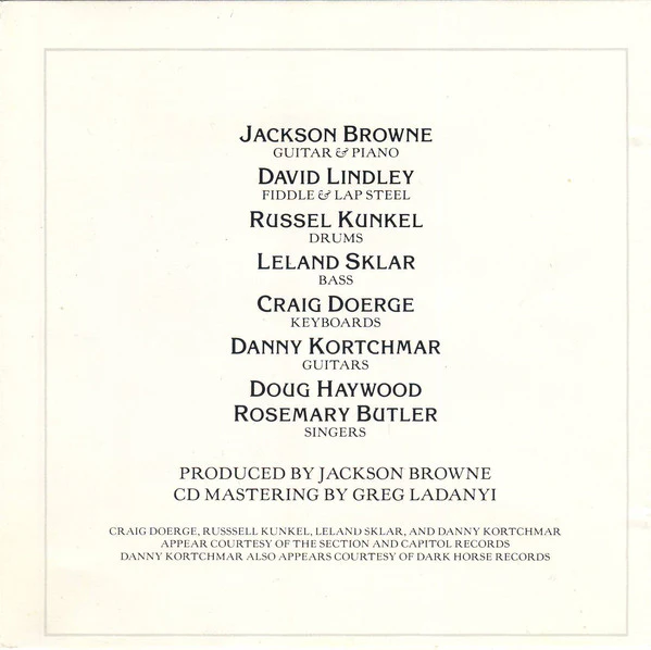 Jackson Browne - Running On Empty (CD, Album, RE) - Image 5