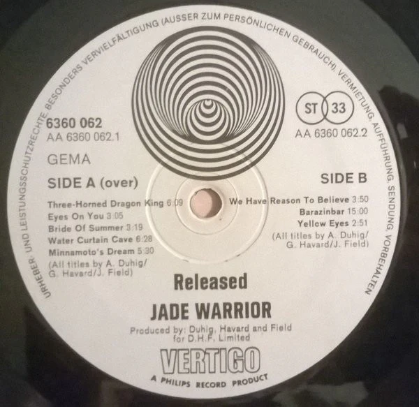 Jade Warrior - Released (LP, Album) - Image 3