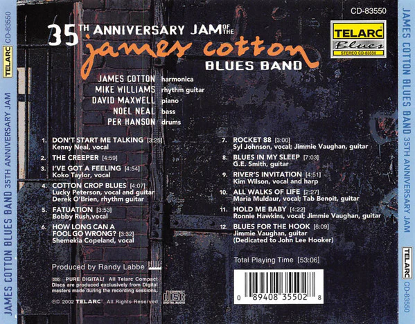 James Cotton Blues Band* - 35th Anniversary Jam Of The James Cotton Blues Band (CD, Album) - Image 2
