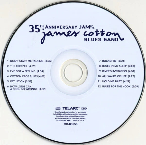 James Cotton Blues Band* - 35th Anniversary Jam Of The James Cotton Blues Band (CD, Album) - Image 3