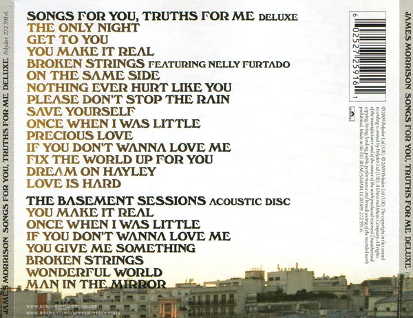 James Morrison (2) - Songs For You, Truths For Me (2xCD, Album, Dlx) - Image 2