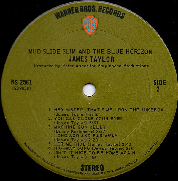 James Taylor (2) - Mud Slide Slim And The Blue Horizon (LP, Album, Gat) - Image 4