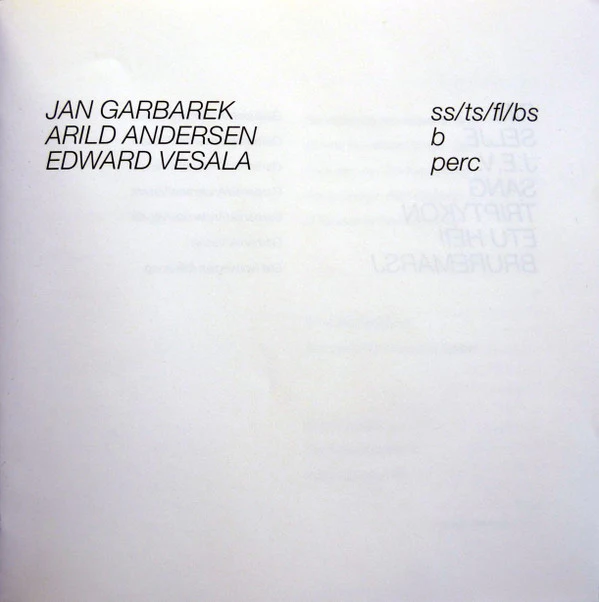 Jan Garbarek • Arild Andersen • Edward Vesala - Triptykon (CD, Album, RE) - Image 4
