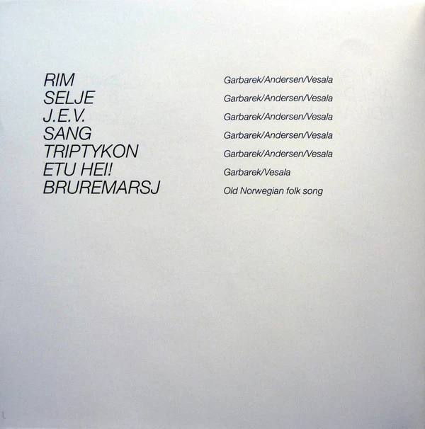 Jan Garbarek • Arild Andersen • Edward Vesala - Triptykon (CD, Album, RE) - Image 5