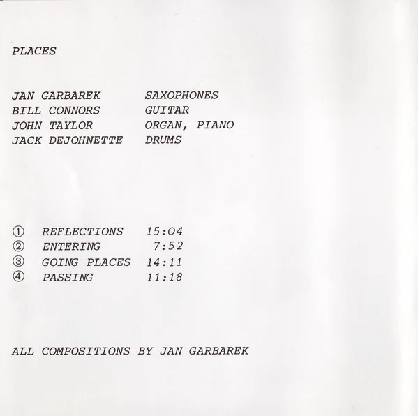 Jan Garbarek - Places (CD, Album, RE) - Image 4