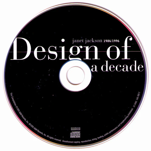 Janet Jackson - Design Of A Decade 1986/1996 (CD, Comp, RP) - Image 3