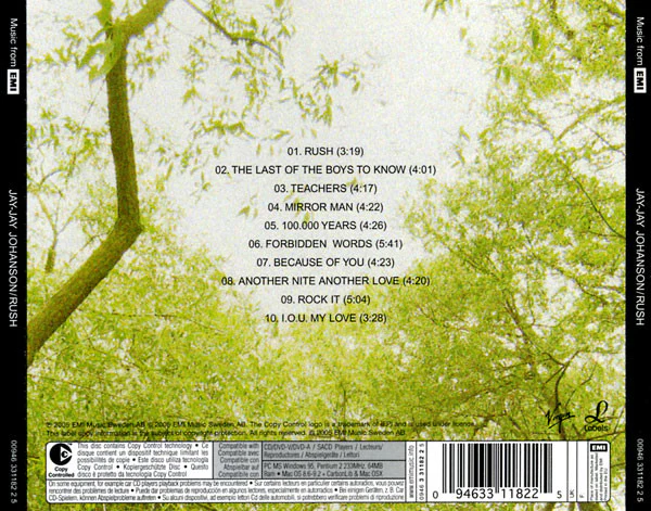 Jay-Jay Johanson - Rush (CD, Album, Copy Prot.) - Image 2