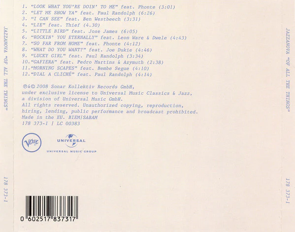 Jazzanova - Of All The Things (CD, Album, Sta) - Image 2