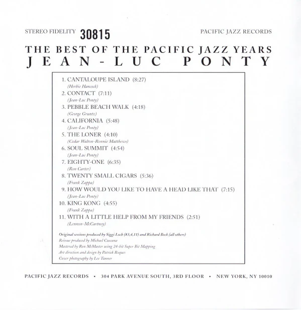 Jean-Luc Ponty - The Best Of The Pacific Jazz Years (CD, Comp) - Image 5