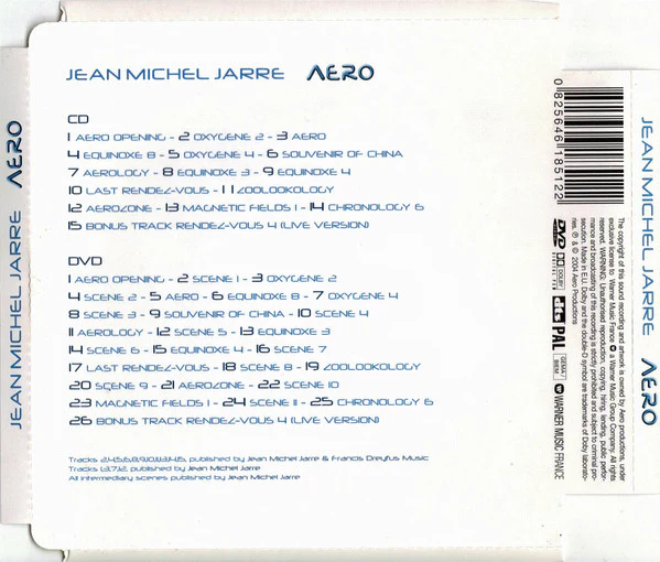Jean Michel Jarre* - Aero (CD + DVD-V, Multichannel, PAL + Album, Sup) - Image 3
