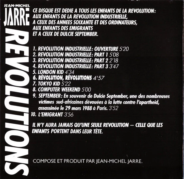 Jean-Michel Jarre - Revolutions (CD, Album, RE) - Image 3