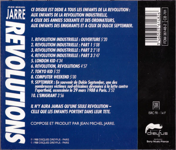 Jean-Michel Jarre - Revolutions (CD, Album, RE) - Image 4