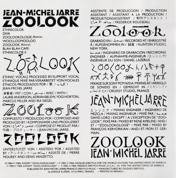 Jean-Michel Jarre - Zoolook (CD, Album, RE, RP) - Image 4