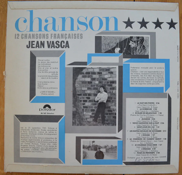 Jean Vasca - 12 Chansons Françaises (LP, Album) - Image 2