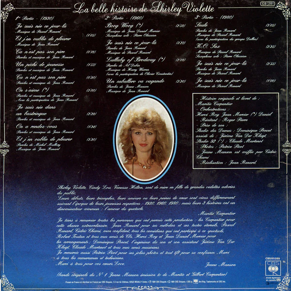 Jeane Manson - La Belle Histoire De Shirley Violette  (LP, Album) - Image 4