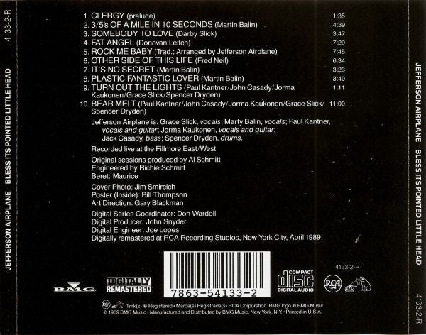 Jefferson Airplane - Bless Its Pointed Little Head (CD, Album, RE, RM) - Image 3