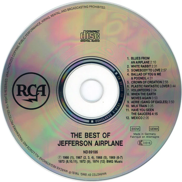 Jefferson Airplane - The Best Of (CD, Comp) - Image 3