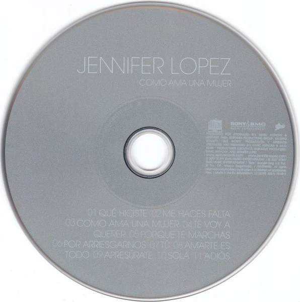 Jennifer Lopez - Como Ama Una Mujer (CD, Album) - Image 2