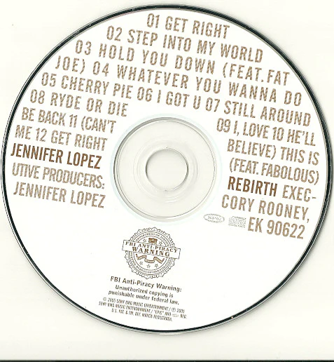 Jennifer Lopez - Rebirth (CD, Album) - Image 4