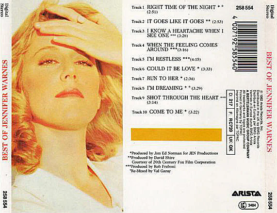 Jennifer Warnes - Best Of Jennifer Warnes (CD, Comp) - Image 2