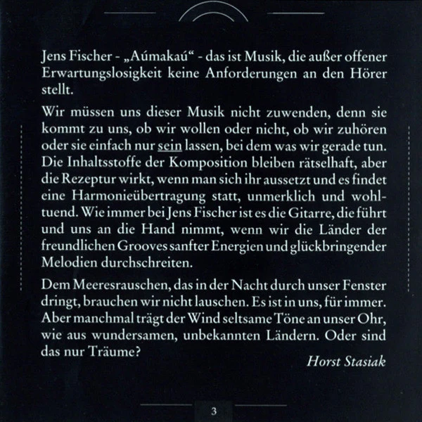Jens Fischer - Aúmakaú (CD, Album) - Image 5