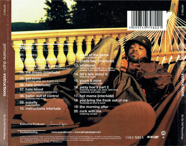 Jermaine Dupri - Instructions (CD, Album) - Image 2