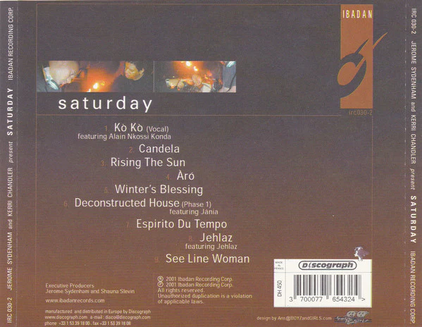 Jerome Sydenham And Kerri Chandler - Saturday (CD, Album) - Image 2