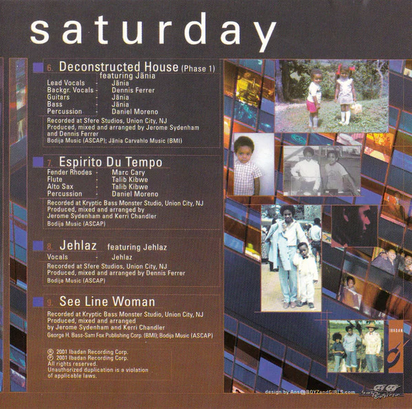 Jerome Sydenham And Kerri Chandler - Saturday (CD, Album) - Image 5