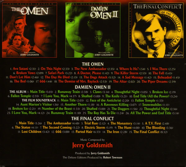 Jerry Goldsmith - The Omen Trilogy  (3xCD, Comp, Dlx, RE, RM + Box) - Image 2