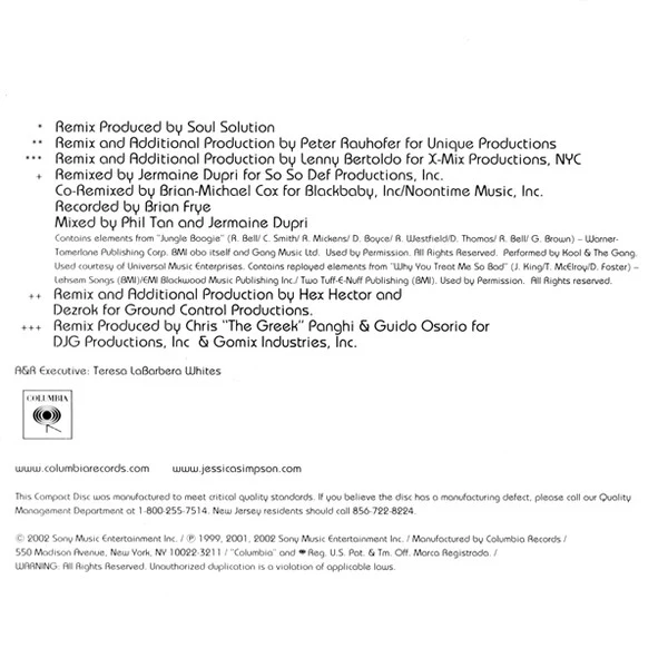 Jessica Simpson - This Is The Remix (CD, Comp) - Image 4