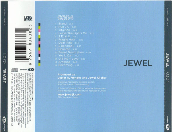 Jewel - 0304 (CD, Album, Enh) - Image 2
