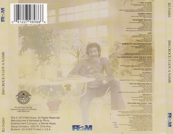 Jim Croce - I Got A Name (CD, Album, RE) - Image 5