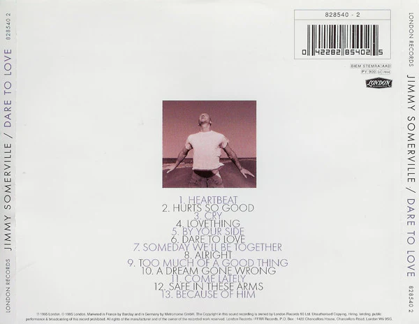 Jimmy Somerville - Dare To Love (CD, Album) - Image 2