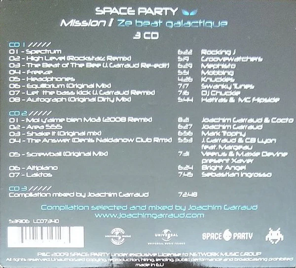 Joachim Garraud - Space Party, Mission I : Ze Beat Galactique (2xCD, Comp + CD, Comp, Mixed) - Image 3