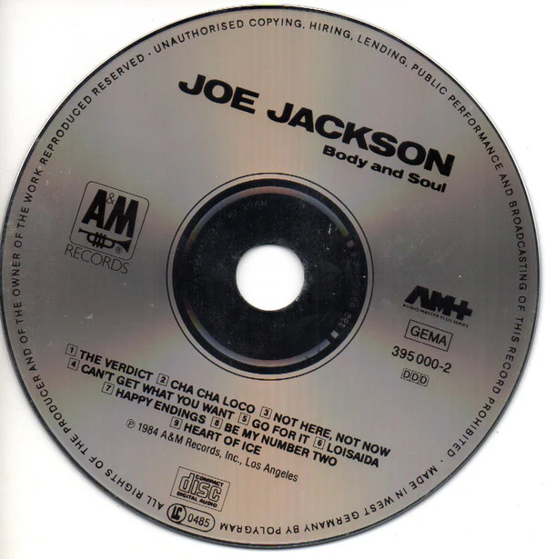 Joe Jackson - Body And Soul (CD, Album) - Image 3