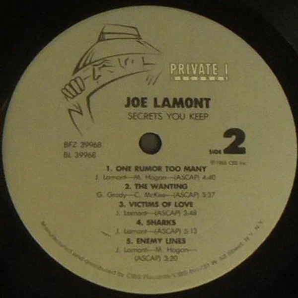 Joe Lamont - Secrets You Keep (LP, Album) - Image 4