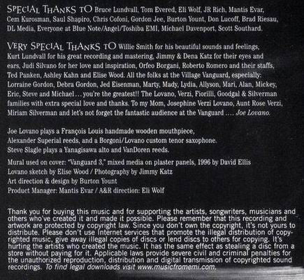 Joe Lovano Nonet - On This Day...At The Vanguard (CD, Album, Copy Prot.) - Image 2