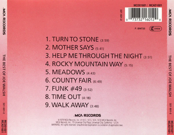 Joe Walsh - The Best Of Joe Walsh (CD, Comp, RE) - Image 2