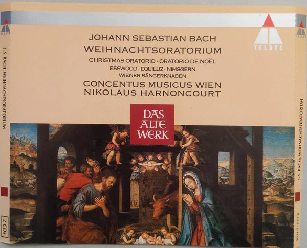 Johann Sebastian Bach – Esswood*, Equiluz*, Nimsgern*, Wiener Sängerknaben*, Concentus Musicus Wien, Nikolaus Harnoncourt - Weihnachtsoratorium (2xCD, Album, RE + Box) - Image 5