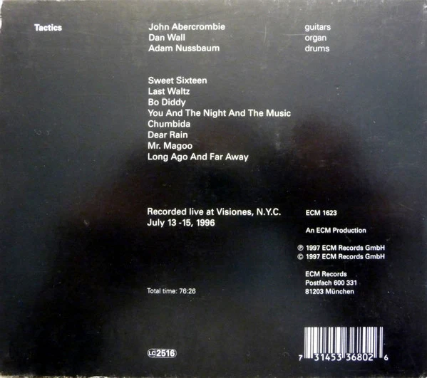 John Abercrombie / Dan Wall / Adam Nussbaum - Tactics (CD, Album) - Image 2